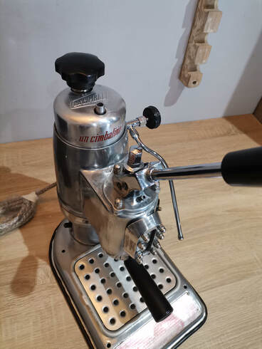 rame Caffettiera da caffè in rame per 3 persone spessore 2 mm con manico in legno e cucchiaio in legno Demmex 